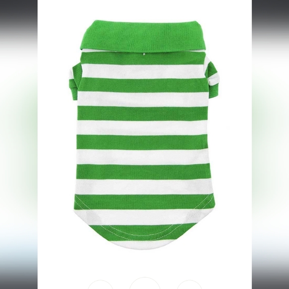 GREEN STRIPED POLO DOG SHIRT - Picture 3 of 6